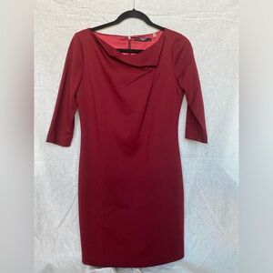 Tahari timeless rich red dress!
